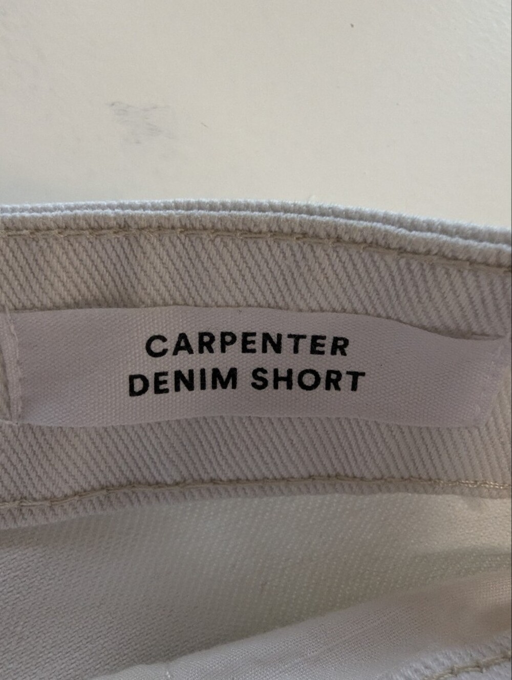 Cotton On Off-White Carpenter Denim Shorts High Rise Size 4 US / 8 AU - Picture 7 of 14